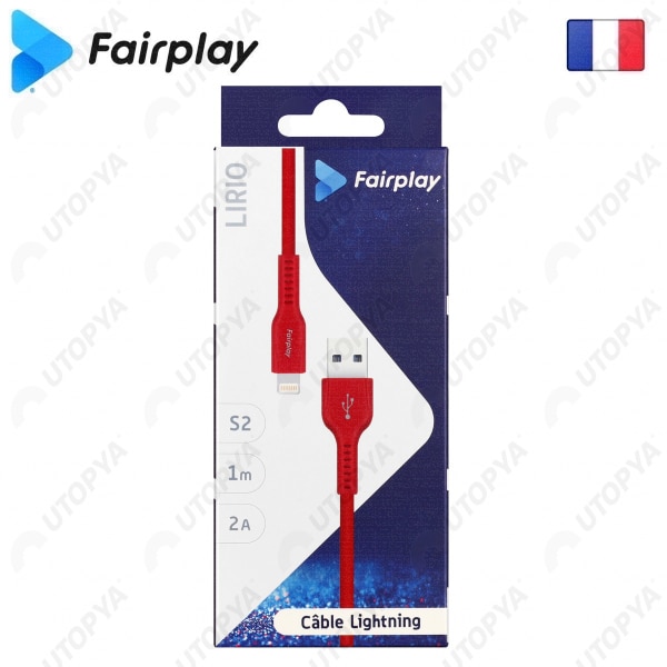 FAIRPLAY LIRIO S2 Câble Lightning 1m (rouge)