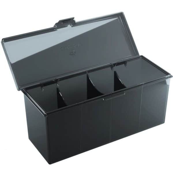 Gamegenic - Boite de Rangement - Plastique - Fourtress - 4 Compartiments Amovibles - Noir - 320+