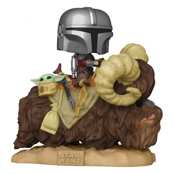 Star Wars The Mandalorian POP! Deluxe Vinyl figurine The Mandalorian on Wantha with Child in Bag