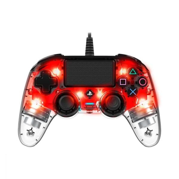 Manette Filaire Nacon lumineuse rouge PS4