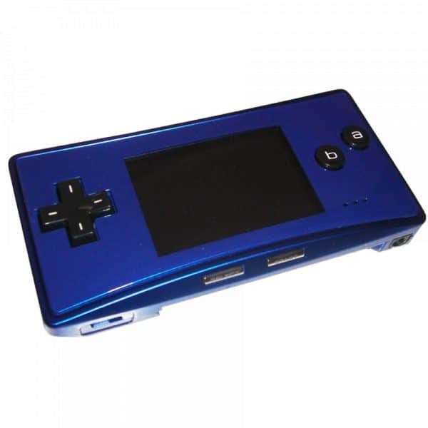 Nintendo console Game boy micro bleue, sans boite sans notice (loose: juste la console de jeux + le chargeur USB (non officiel),  , occasion testée et garantie, 6 mois ref 2608211