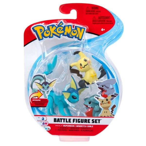 Pokémon - Pokemon - Figurine - 1 Blister - Battle Figurine SET - SERIE 8 (Aquali, Mimiqui, Griknot)