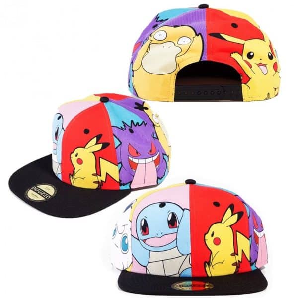 Pokémon - Pokemon - Mode - Casquette - PIKACHU CARAPUCE PSYKOKWAK POP ART