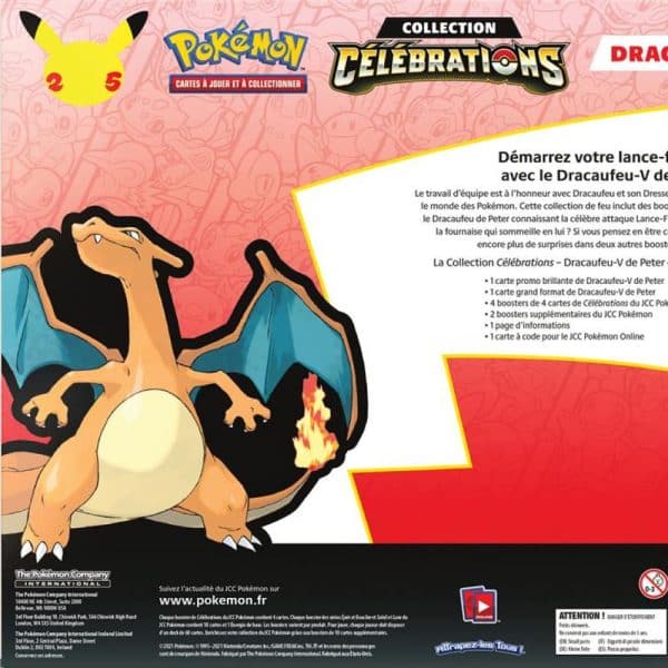 COFFRET CéLéBRATIONS DRACAUFEU-V DE PETER - POKéMON FR