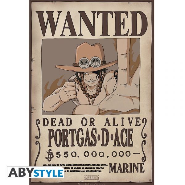 One Piece - Poster - Wanted Portgas D'Ace