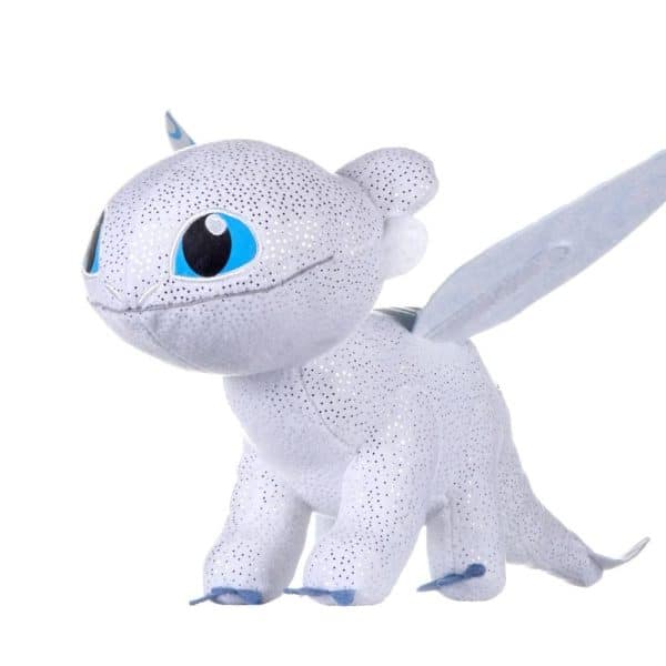 Peluche Dragons 3, modèle Light Fury Glow In The Dark 32 cm.