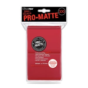 Ultra Pro - Sleeves - Standard x100 - PRO MATTE - Non Glare - Rouge