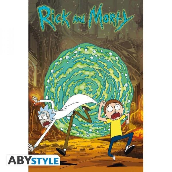 RICK AND MORTY - Poster «Portail» roulé filmé (91.5x61)