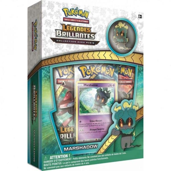 Pokémon - Pokemon - Coffret - 3 boosters - Pin's - Marshadow