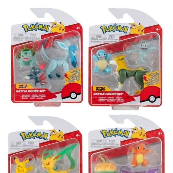 Pokémon série 10 - Bulbizarre, Farfuret & Givrali packs 3 figurines Battle 5-8 cm