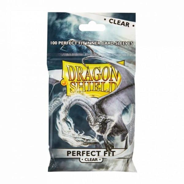 100 Dragon Shield Perfect Fit : Clear/Clear (protège carte)