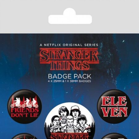 Stranger Things pack 5 badges Characters