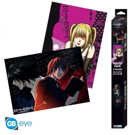 DEATH NOTE - Set 2 Chibi Posters - L vs Light & Misa (52x38)