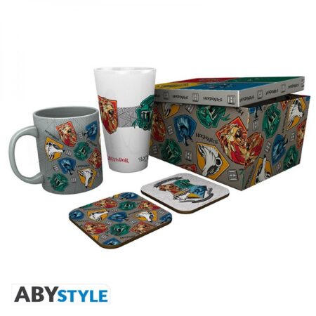 HARRY POTTER-Pack Verre XXL+Mug+2 Coasters