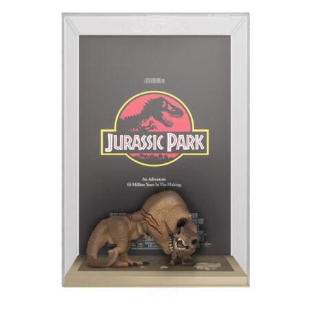 Jurassic Park POP! Movie Poster et figurine Tyrannosaurus Rex & Velociraptor 9 cm