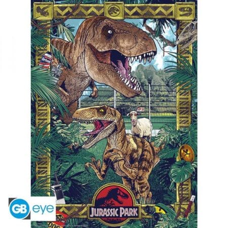 JURASSIC PARK - Set 2 Chibi Posters - Portes et Biodiversité(52x38)