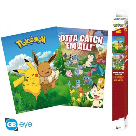 POKEMON - Set 2 Chibi Posters - Décorations (52x38)