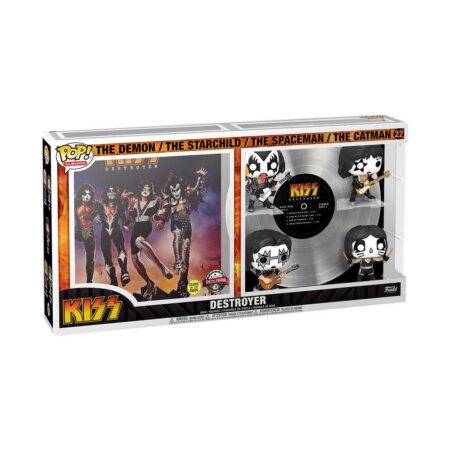 KISS pack 4 figurines POP! Albums Vinyl Destroyer GITD 9 cm  #22