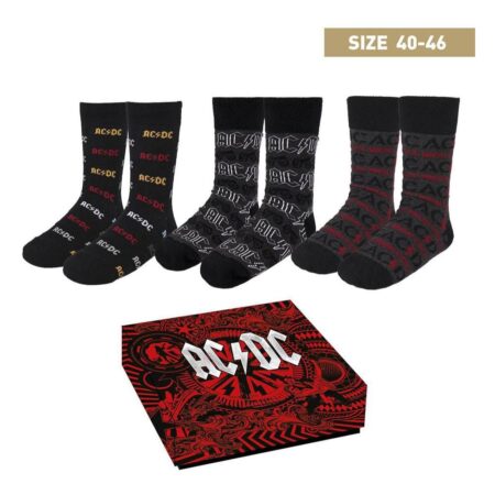 ACDC pack 3 paires de chaussettes High Voltage 40-46