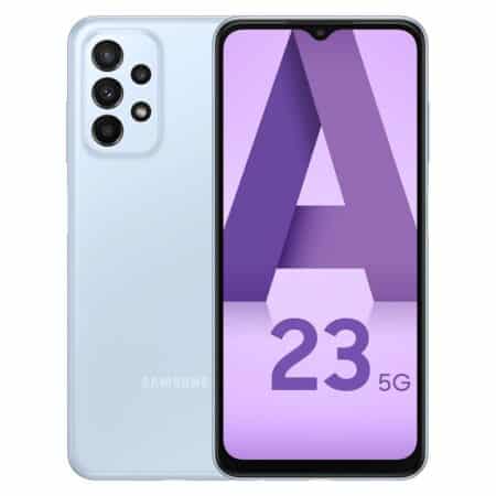 Smartphone Samsung Galaxy A23 5G Bleu gris, 64GO, en boîte complète, Occasion très bon état