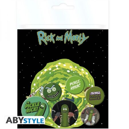 RICK AND MORTY - Pack de Badges - Pickle Rick