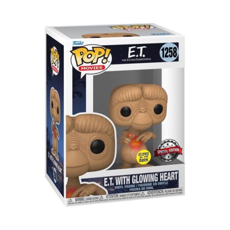 E.T Pop ! E.T avec coeur brillant N°1258 Figurine Vinyle 9 cm