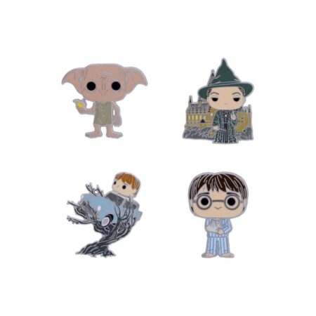 Harry Potter POP! Pin set 4 pin's émaillés HP Anniversary Chamber of Secrets 4 cm