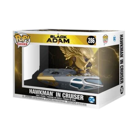 Black Adam POP! Rides Super Deluxe Vinyl figurine Hawkman in Cruiser 15 cm N°286