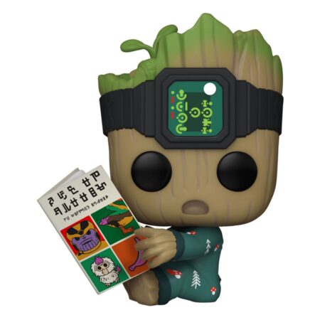 Baby Groot en pyjama avec livre N°1193 Les gardiens de la Galaxie Pop ! Figurine 7cm