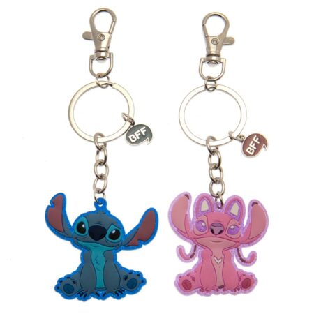 Disney Stitch & Angel - Set de 2 Portes-Clé BFF en Métal et PVC