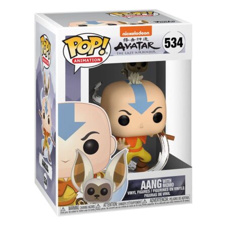 Le dernier maître de l'air Pop ! Aang et Momo N°534 Figurine Vinyle 9 cm