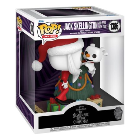 L'étrange Noël de Mister Jack Pop ! Jack et Zero avec l'arbre de Noël N°1386 Figurine Vinyle 9 cm