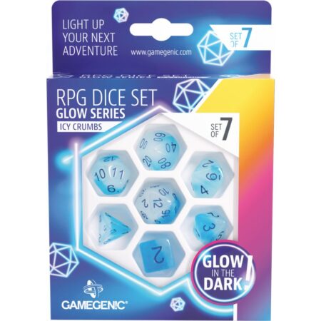 Glow Series Icy Crumbs : Set de 7 Dés