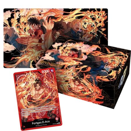 Tapis de jeu et Boîte de rangement - Ace/Sabo/Luffy - One Piece Card Game