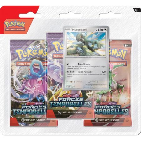 Tripack de 3 Boosters Pokémon Forces Temporelles Ecarlate et Violet EV05 Version Française