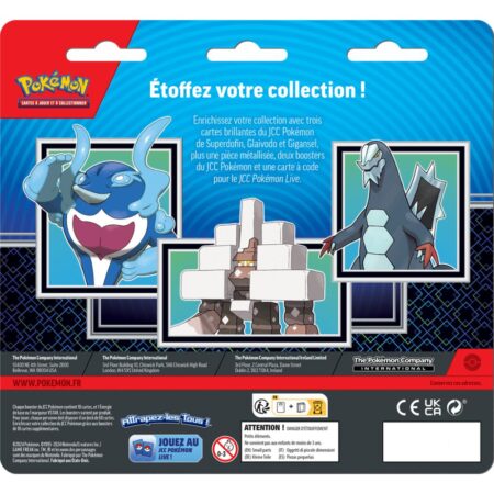 Pokémon : Blister pack Superdofin, Gigansel et Glaivodo + 2 Boosters