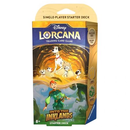 Disney LORCANA - Troisième Chapitre : Les Terres D'encres / Into the Inklands Deck Pongo et Peter Pan (Emeraude et Ambre) - Anglais (VO)