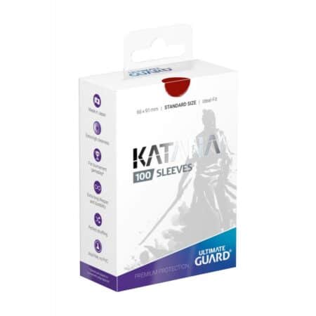 Ultimate Guard 100 pochettes Katana Sleeves taille standard Rouge