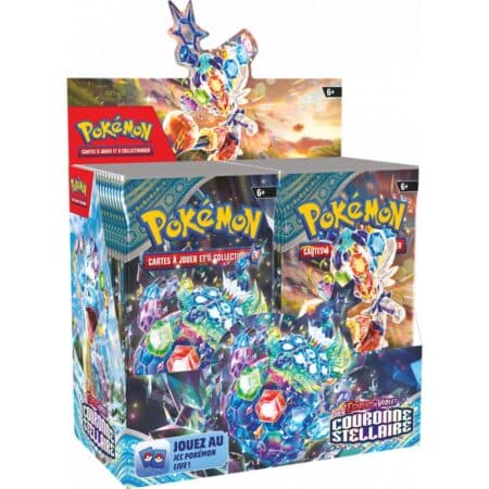 Boîte de 36 Boosters Pokémon Couronne Stellaire Ecarlate et Violet EV07 Version Française