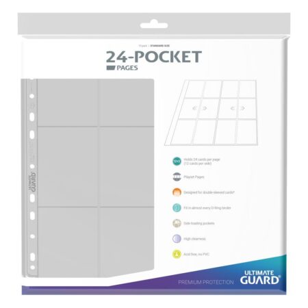 Ultimate Guard 24-Pocket QuadRow 10 Pages Side-Loading Transparent