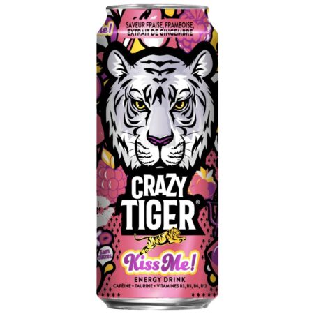 Crazy Tiger Kiss me! Fraise, Framboise, Gingembre - Canette 50 cL