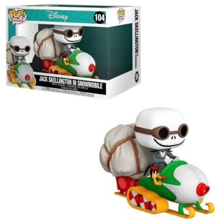 Figurine Occasion bon etat L´étrange Noël de Mr. Jack N°104 POP! Rides Vinyl figurine Jack w/Goggles & Snowmobile 18 cm N°104