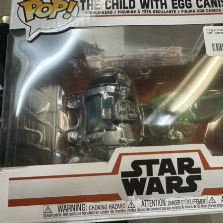 Figurine d'occasion bon état Star Wars The Mandalorian N° 407 POP! Deluxe Vinyl figurine The Mandalorian on Wantha with Child in Bag