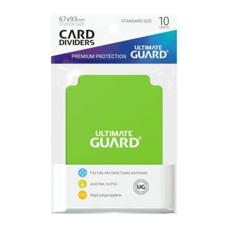 Ultimate Guard 10 Intercalaires (Card Dividers) Standard Vert Clair