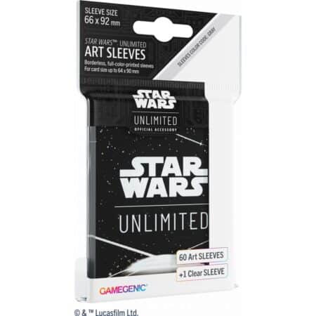 GameGenic : Star Wars Unlimited 60 Art Sleeves : Card Back White  (+1 clear sleeve)