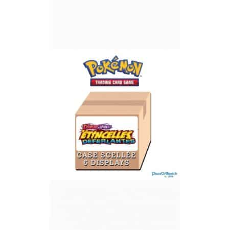 Case scellée de 6 Boîtes de 36 Boosters Pokémon  Étincelles Déferlantes- Écarlate & Violet EV08 Version Française