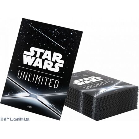 GameGenic : Star Wars Unlimited 60 Art Sleeves : Card Back Black (+1 clear sleeve)