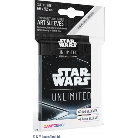 GameGenic : Star Wars Unlimited 60 Art Sleeves : Card Back Black (+1 clear sleeve)