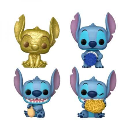 Stitch Holiday 2024 pack 4 figurine Pocket POP! Vinyl 4 cm